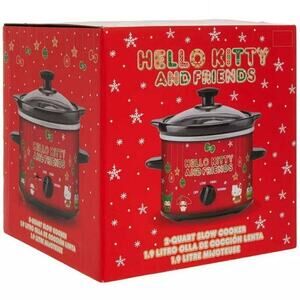 HELLO KITTY SLOW COOKER 2 QUART RED POT RARE COLLECTIBLE  KAWAII SANRIO HOLIDAYS